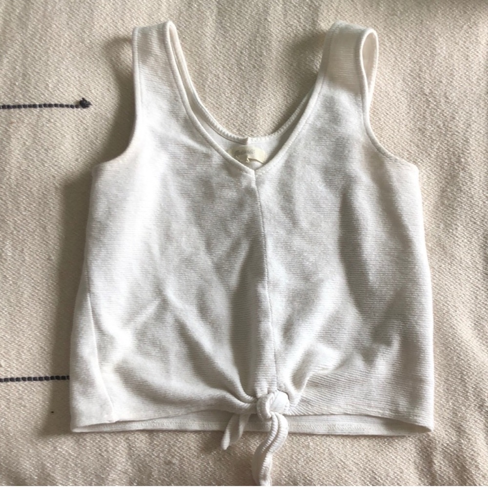 Madewell Texture & Thread Tie Front Tank